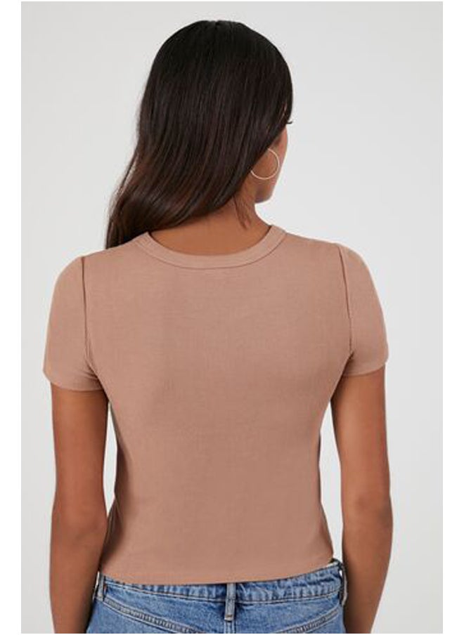 FOREVER 21 - Ribbed Knit Crop Top - Image 1