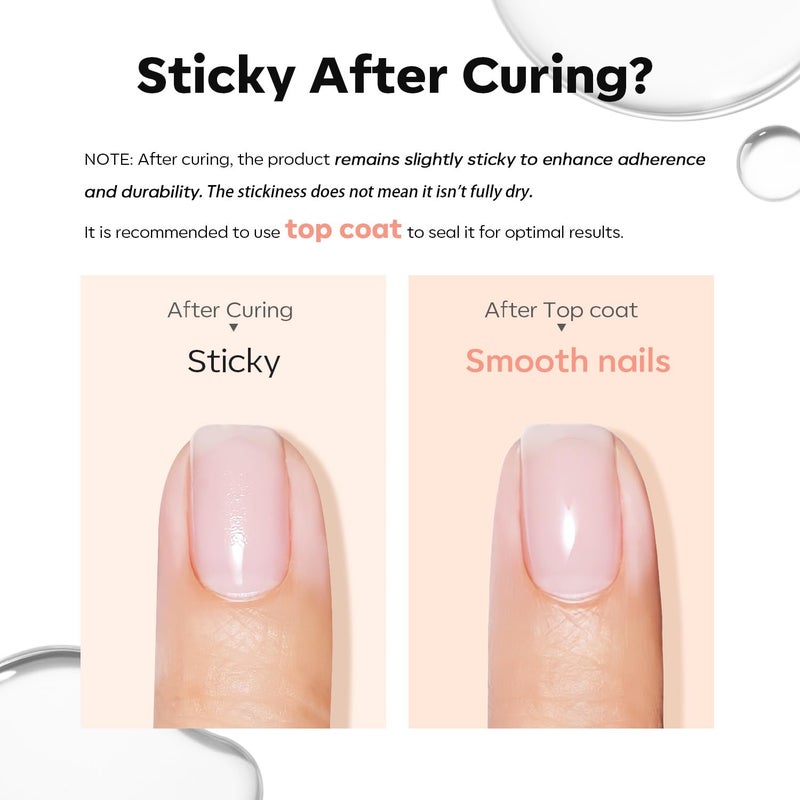 modelones Builder Nail Gel, 2 Pcs Clear Builder Nail Polish for Thickening Strengthener Apex Building Extension Rubber Base Gel Polish in a Bottle for DIY Home Salon Gifts 10ml LED Lamp Cured - Image 2