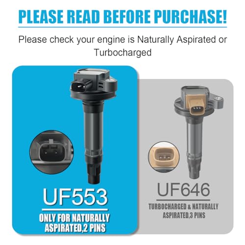 MAS Set of 6 Ignition Coil Pack & 6Pcs Motorcraft Spark Plug SP411 Compatible with Fusion Lincoln Mazda CX-9 Mercury Edge MKS MKT MKX Replacement for UF553 UF595 5C1652 - Image 4