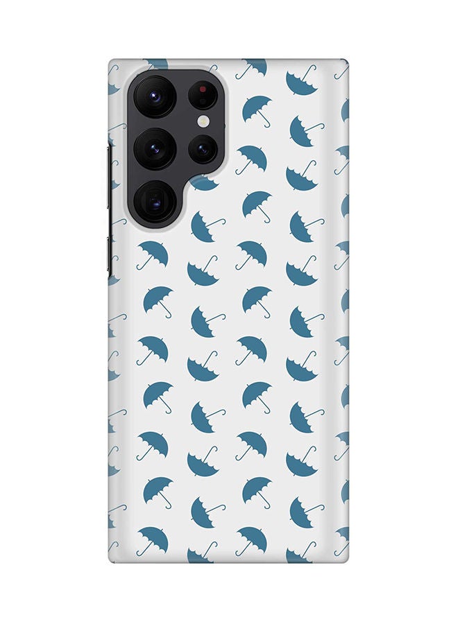 Stylizedd Case for Samsung Galaxy S22 Ultra 5G Snap Case Slim Snap Classic Series Shield Matte Finish Print - Falling Umbrellas - Image 1