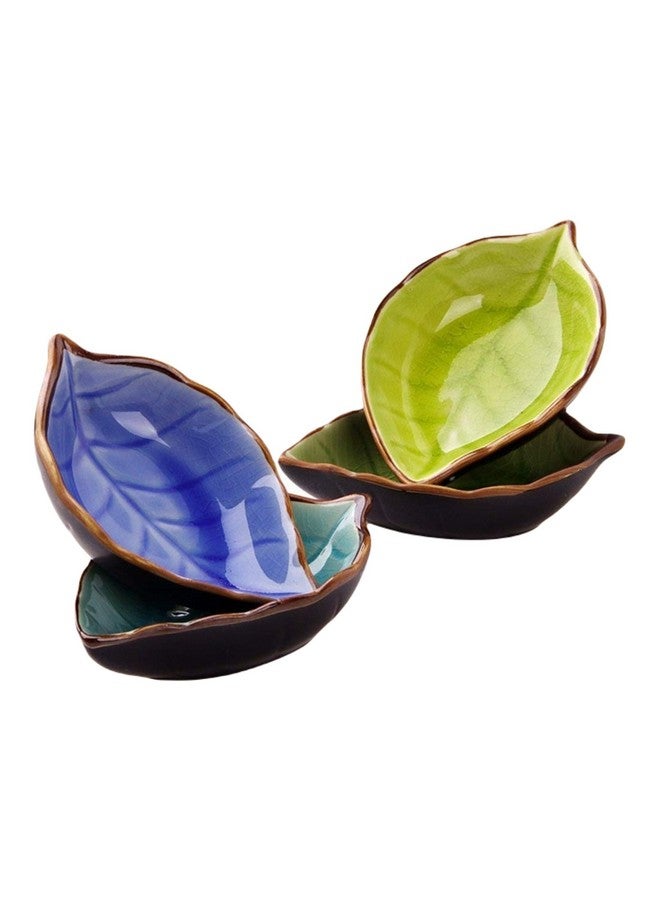 OLWICK طقم أواني سيراميك صغيرة منزلية OLWICK® | أواني غمس مبتكرة | لصوص الصويا، الخل، الشاتني، السوشي، الكاتشب، المربى المعجون | وعاء-N، عشوائي، مجموعة من 4، 100 مل، متعددة الألوان - Image 1