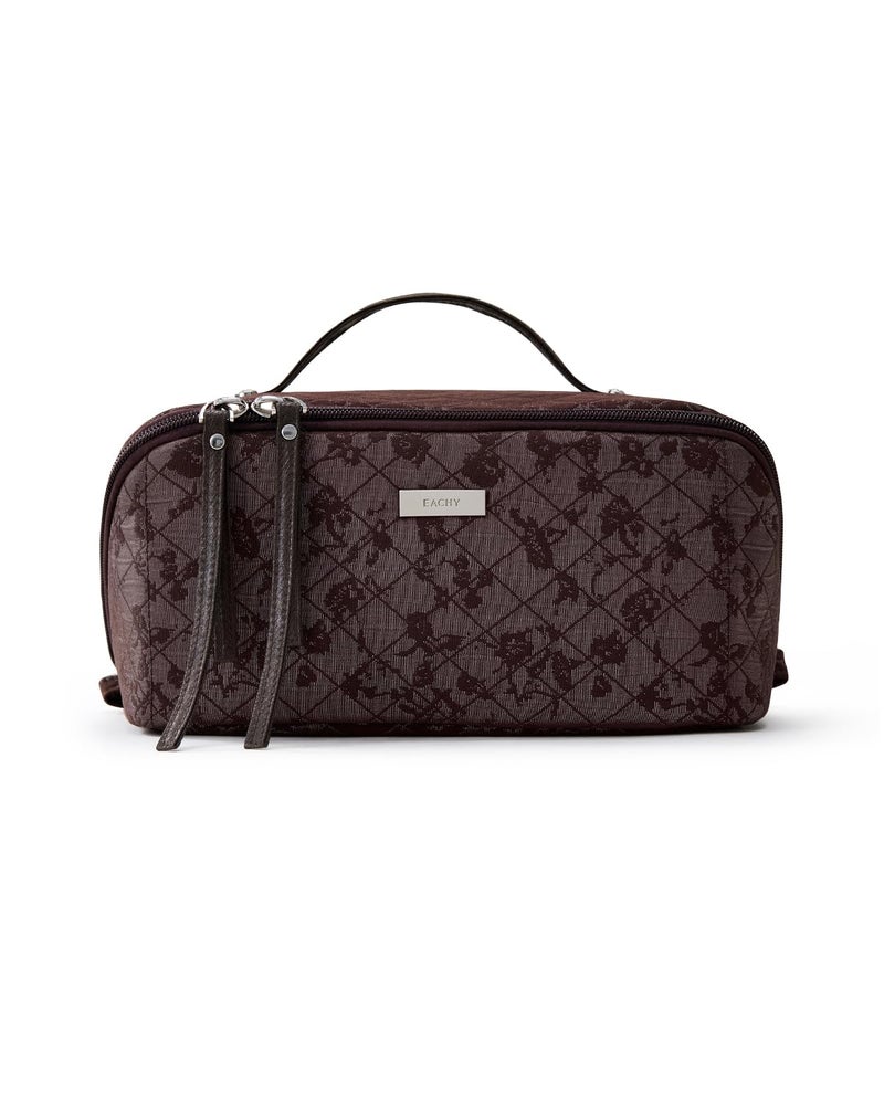 EACHY Travel Makeup Bag, Large Toiletry Bag for Women, Flat-Opening Organizer Pouch with Compartments - Image 5