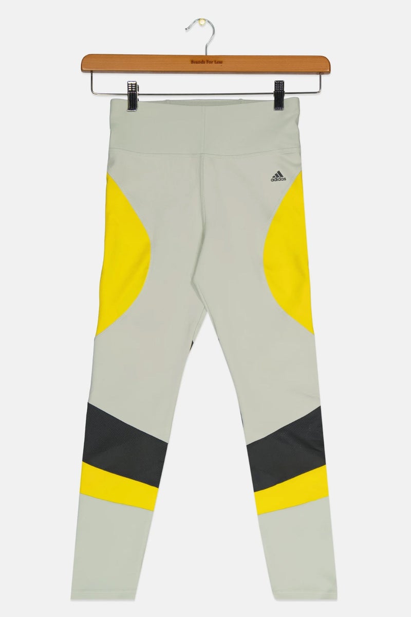 Adidas ملابس رياضية للبنات للأطفال، ليغينغز 7/8، أخضر نعناعي - Image 2