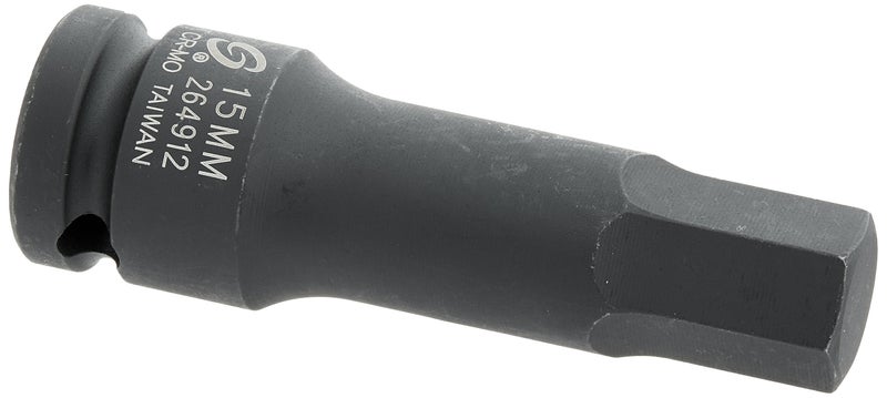 Sunex 264912 12Inch Drive 15mm Hex Impact Socket