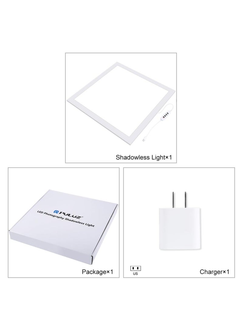 PULUZ 1200LM LED Photography Shadowless Light Lamp Panel Pad with Switch, Acrylic Material, No Polar Dimming Light, 34.7cm x 34.7cm Effective Area - Image 4