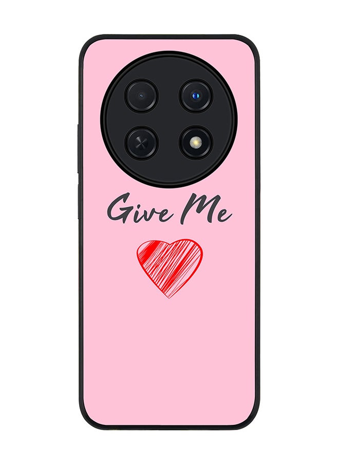 Stylizedd Rugged Black edge case for Huawei nova 12i 4G, Slim fit Soft Case Flexible Rubber Edges Anti Drop TPU Gel Thin Cover -  Give me love  - Image 1