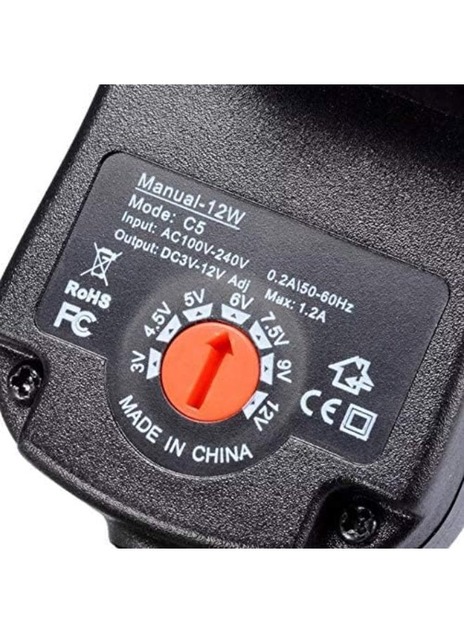 Best One 30W Universal AC/DC, 3V 4.5V 6V 9V 12V Adapter with 6 Tips for Household Electronics (Plug Type: UK), black - Image 3