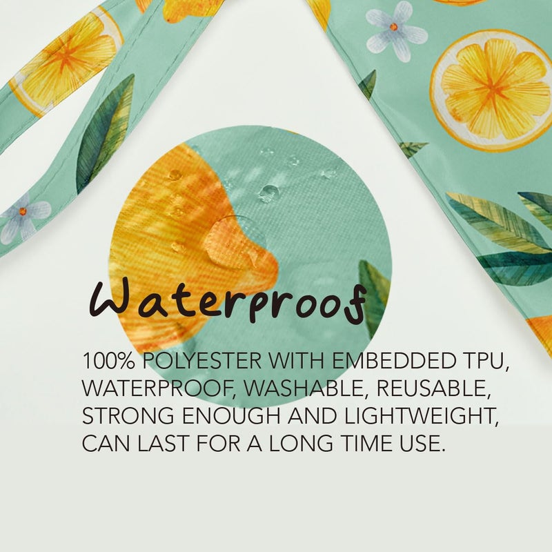 Fokongna Wet Bag Wet Dry Bag Beach Bag Wet Bag For Swimsuit, Travel Makeup Bag Toiletry Bag Waterproof Large Capacity for Women Girls Mom Sister Friends Diaper Bag Strawberry lemon - Image 5