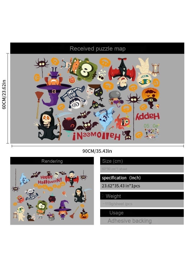 NIBEMINENT Halloween Vampire Witch Bat Skull Stickers - Spooktacular Decals for Festive Decor