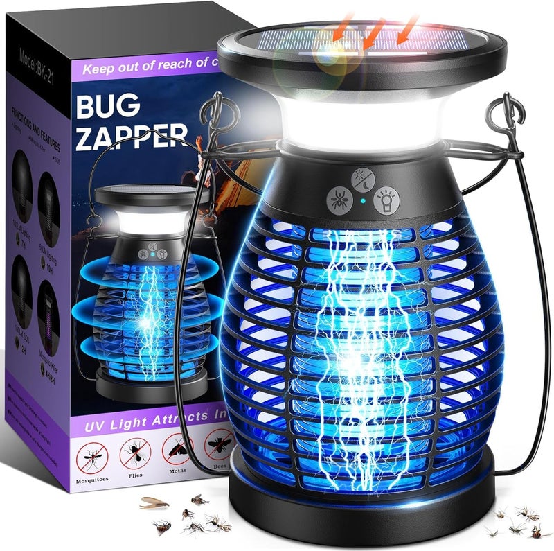 YHRY Solar Mosquito Killer Indoor Outdoor Waterproof,Bug Zapper Outdoor,LED Rechargeable High Powered Electric Mosquito Killer for Patio, Backyard, Camping, Home, Kitchen, Up to 2100 Sq Ft Coverage - Image 1