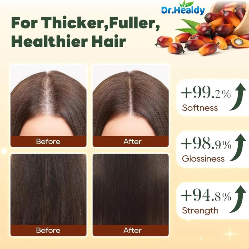 Dr. Healdy Batana Oil Shampoo and Conditioner Set - for Hair Growth,Thickening & Hydration,Sulfate Free - Fights Hair Loss & Clarifies Scalp - for Men & Women (6.8 Fl OzÃ—2) - Image 4