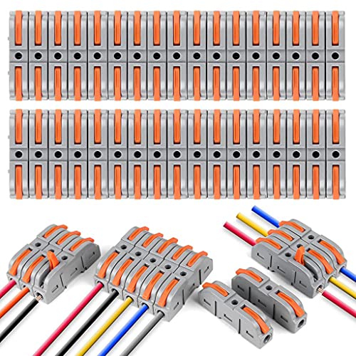 Serplex Wire Connector, 34Pcs Universal Connection Terminals, Circuit Inline Splices Electric Connectors, SPL-1 Clamp with Actuation Lever, 4 mm² Conductor Clamp, Quick & Freely Assemble - Image 1