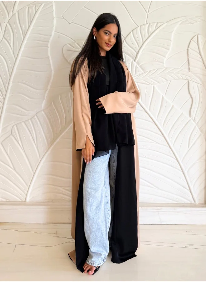 JAMEELA Reversible Two-Tone Abaya