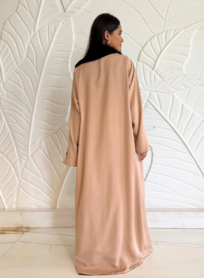 JAMEELA Reversible Two-Tone Abaya