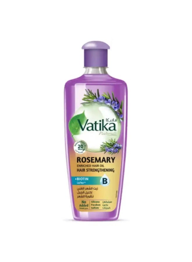 Vatika Naturals Rosemary Enriched Hair Oil for Hair Strengthening with Biotin 300Ml