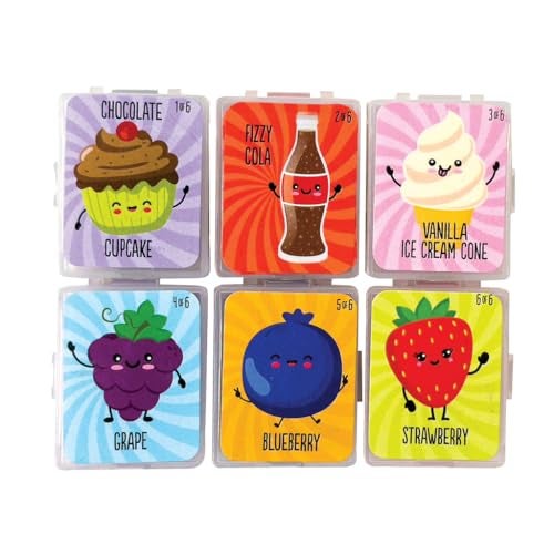 Geddes Raymond Geddes Link Up Scented Kneaded Erasers Series Two  36 Pieces  6 Moldable Eraser Designs with Snap Case  Fun Puzzle Kids Erasers - Image 1