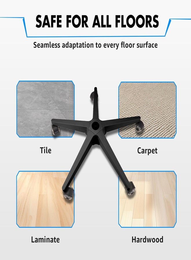 Sytopia 28" Office Chair Base Replacement with Wheels (Set of 5), 2600 lbs Heavy Duty Gaming Desk Chair Base, Smooth & Quiet Casters, Black - Image 5