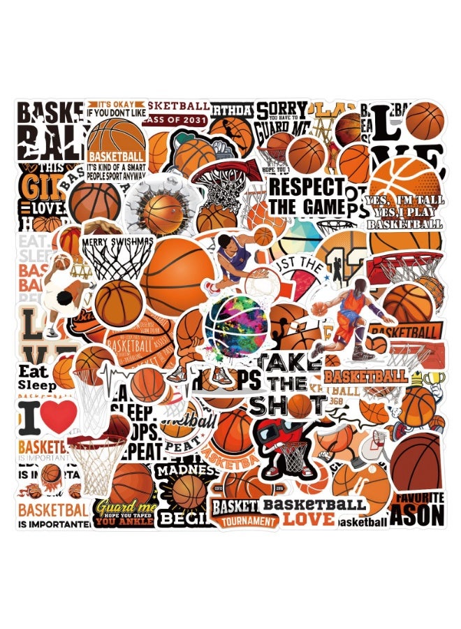 NIBEMINENT 120 Pcs Cartoon Basketball Deco Kit Waterproof Stickers, High Definition Printing Bright Colors, Suitable for Laptop Skateboard Luggage Water Bottle Guitar DIY - Image 2