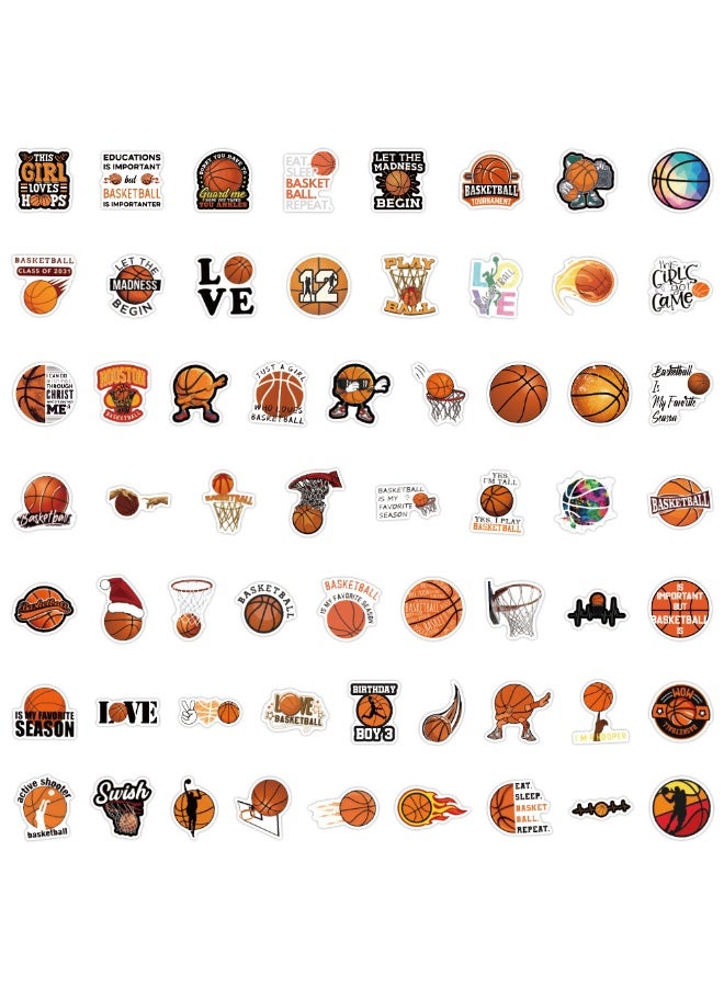 NIBEMINENT 120 Pcs Cartoon Basketball Deco Kit Waterproof Stickers, High Definition Printing Bright Colors, Suitable for Laptop Skateboard Luggage Water Bottle Guitar DIY - Image 3
