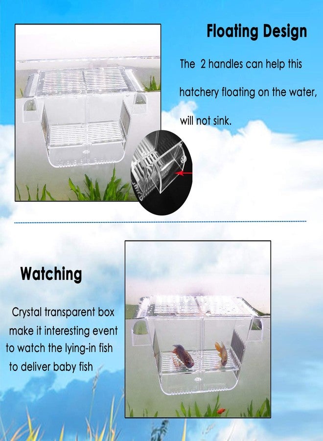 capetsma Cepetsma Fish Breeder Box - Hang-on Nursery Fish Tank With Breeding Hatchery, Perf for Aggressive & Injured Species - Image 2