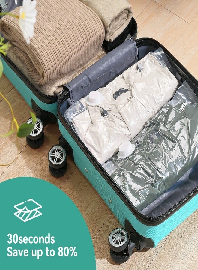 nubite 10Pack Premium Vacuum Storage Bags with Electric Pump of Reusable Compression Bags, Double Zip Seal Special-Grip Clip,Travel Vacuum Sealer Bags, Rapid Vacuum for Clothes, Mattress, Blanket, Pillows Compression and Travelling(2Jumbo,2Large,3Medium,3Small)  - Image 5