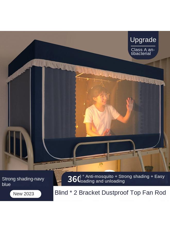 Bluejw Bag Lower Bunk Upper Bunk Fully Enclosed Xin Shading Bed Curtain Dormitory Single Bed Integrated University Mosquito Net Student Dormitory  - Image 1