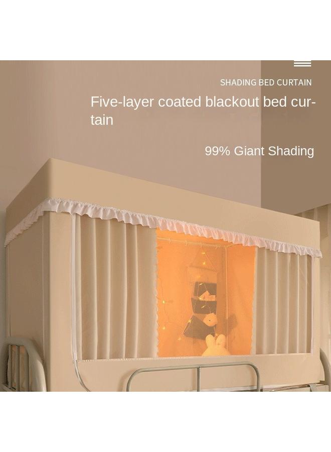 Bluejw Bag Lower Bunk Upper Bunk Fully Enclosed Xin Shading Bed Curtain Dormitory Single Bed Integrated University Mosquito Net Student Dormitory  - Image 4