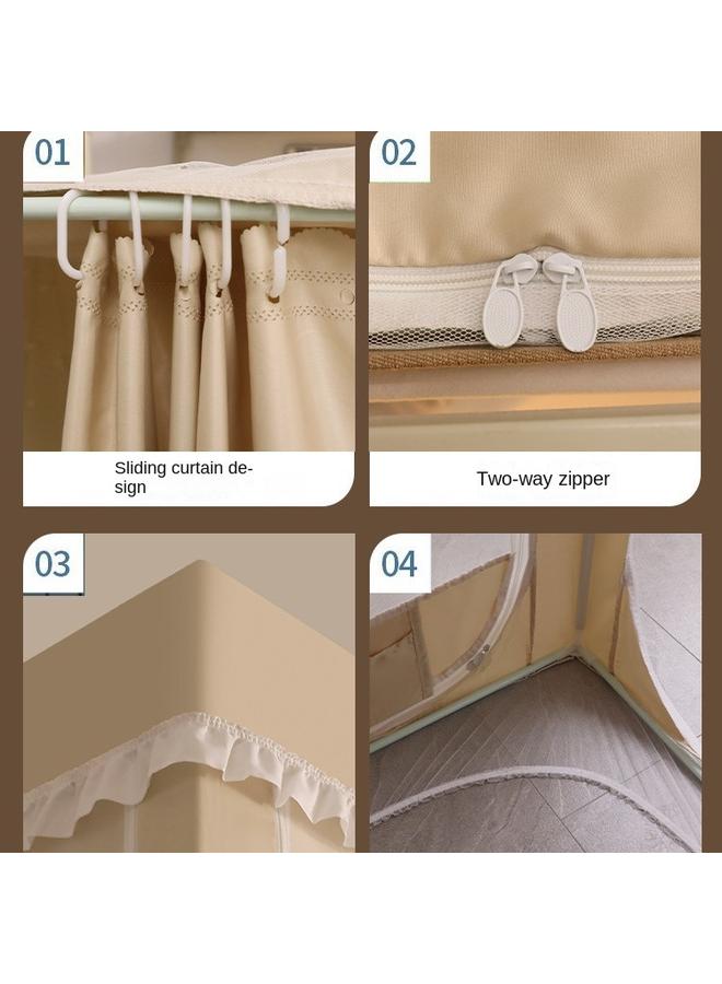 Bluejw Bag Lower Bunk Upper Bunk Fully Enclosed Xin Shading Bed Curtain Dormitory Single Bed Integrated University Mosquito Net Student Dormitory  - Image 5