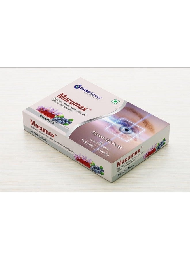 SAMI Direct Macumax Eye Health Supplement with ZeaLutein, Bilberry, Zinc and Saffron Extract, 30 Capsules - Image 2