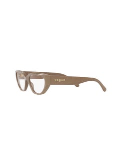 فوج آي وير إطار نظارات طبية Vo5439 Cat Eye للنساء، لون بيج كامل/عدسات تجريبية، مقاس 52 مم  - Image 3