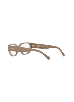 فوج آي وير إطار نظارات طبية Vo5439 Cat Eye للنساء، لون بيج كامل/عدسات تجريبية، مقاس 52 مم  - Image 4