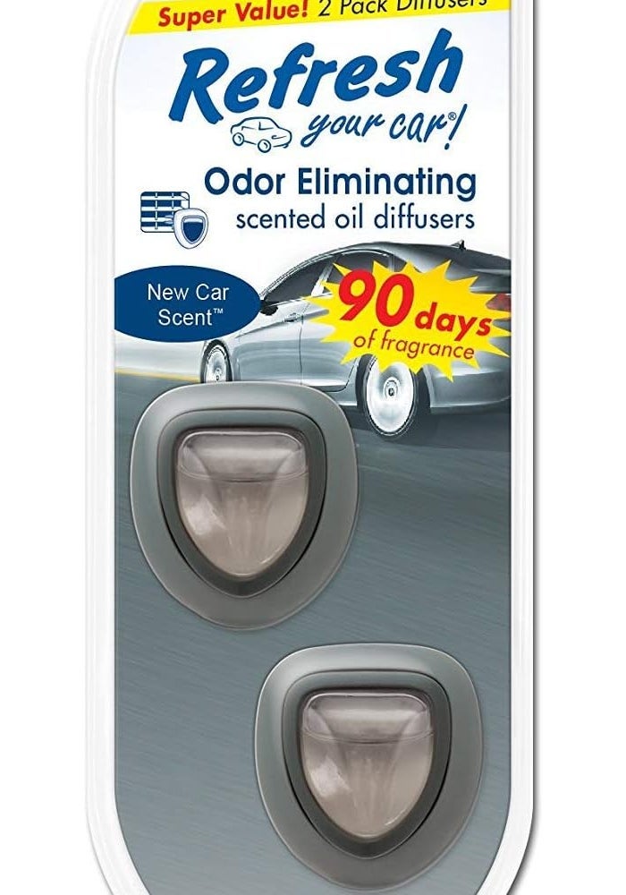 Refresh Your Car! 2 Pack New Car Scent Oil Diffusers