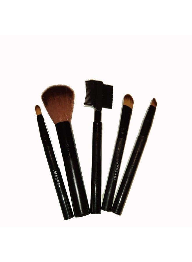 MEGAGA Professional Makeup Brush Set- Pack Of 5, Beige, 150 g (Pack of 5) - Image 4
