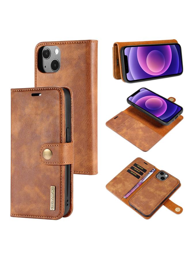 Case For iPhone 13 mini Crazy Horse Texture Flip Detachable Magnetic Leather Case with Holder & Card Slots & Wallet