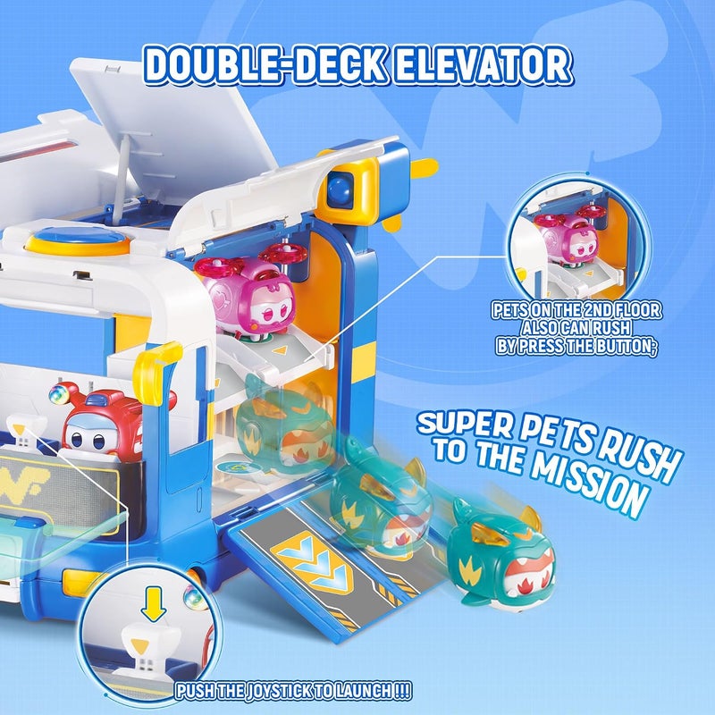 Super Wings 2-in-1 Super Pets Mini Base with Super Pet Jett & Dizzy, Toys for 3+ Year Old Boy Girl - Image 4