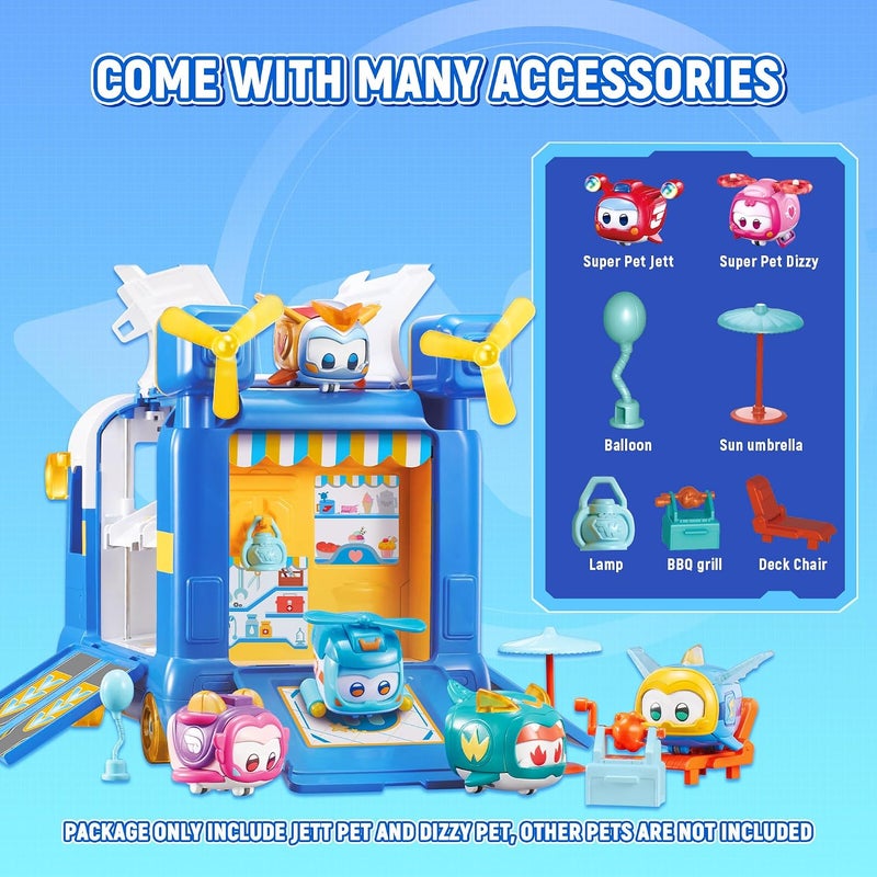 Super Wings 2-in-1 Super Pets Mini Base with Super Pet Jett & Dizzy, Toys for 3+ Year Old Boy Girl - Image 5