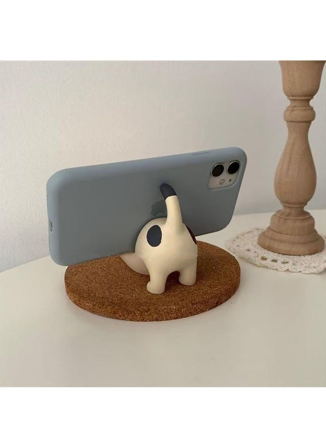 تمتد كسولة الخصر القط سطح المكتب موقف القط الأسود زخرفة كسول الهاتف المحمول حامل الراتنج الحرف اليدوية - Image 3