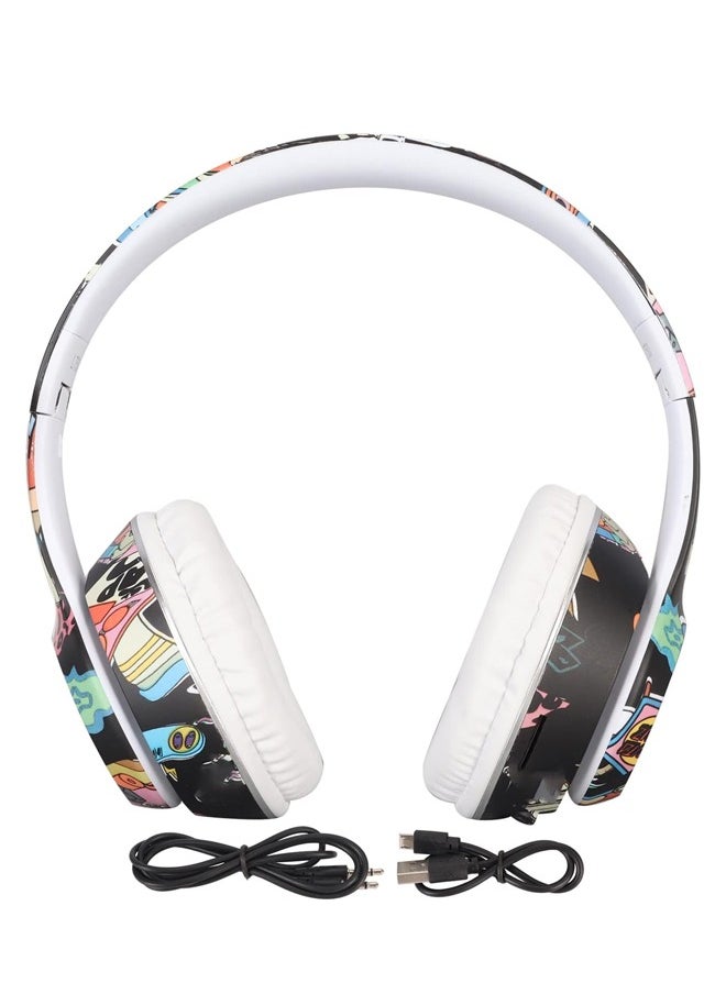 MIQIA - Miqia Wireless On Ear Headphones Bluetooth Headset with HiFi Stereo Sound Portable Headset with Adjustable Headband Built in Microphone White - Image 1