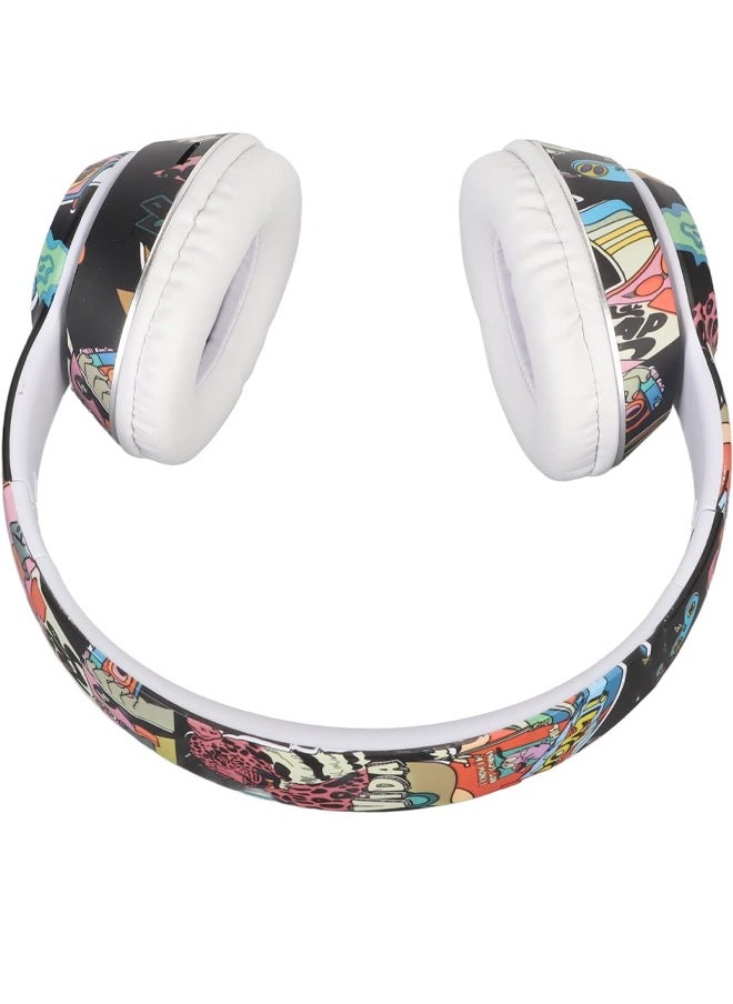 MIQIA - Miqia Wireless On Ear Headphones Bluetooth Headset with HiFi Stereo Sound Portable Headset with Adjustable Headband Built in Microphone White - Image 1