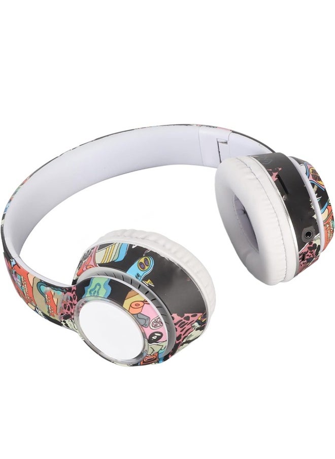 MIQIA - Miqia Wireless On Ear Headphones Bluetooth Headset with HiFi Stereo Sound Portable Headset with Adjustable Headband Built in Microphone White - Image 1