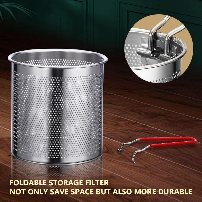 Kresal 1 Set Deep Fryer Pot with Basket 1200ml Handled Stainless Steel Chip Pan Small Deep Fat Fryer French Fries Pot Japanese Style Tempura Frying Pan Fryer Pasta for The Home - Image 5