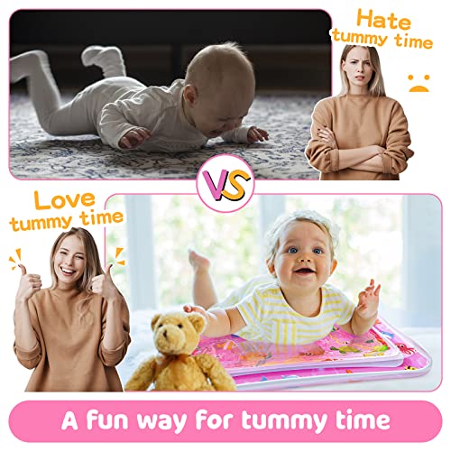 Yeeeasy Tummy Time Water Mat for Girl, Baby Girl Toys for 0, 3, 6, 9, 12 Months, Baby Girl Gifts, Develop Sensory Toys Kids' Indoor Climbers & Play Structures - Image 2