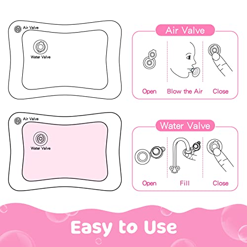 Yeeeasy Tummy Time Water Mat for Girl, Baby Girl Toys for 0, 3, 6, 9, 12 Months, Baby Girl Gifts, Develop Sensory Toys Kids' Indoor Climbers & Play Structures - Image 5