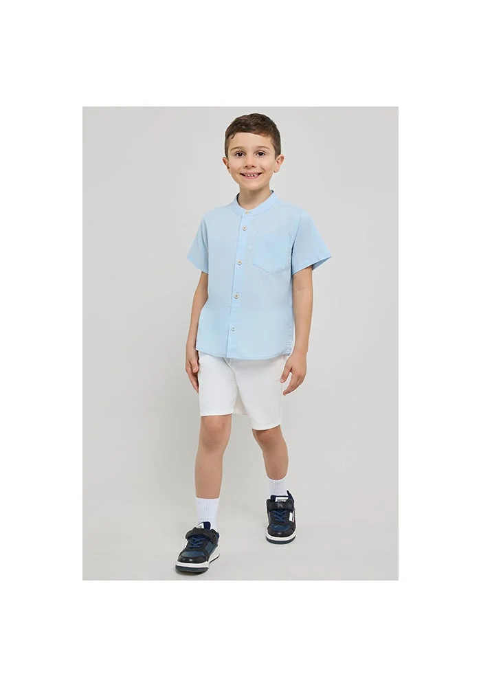 R&b Solid Shorts with Button Closure