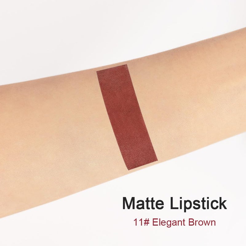 evpct 1Pcs Deep Dark Red Matte Lipstick and Lip Crayon Liner Pencil Pen Set for Women Lip Stain Long Lasting Waterproof labiales mate magicos 24 horas originales pintalabios permanente 24 horas 11 - Image 3