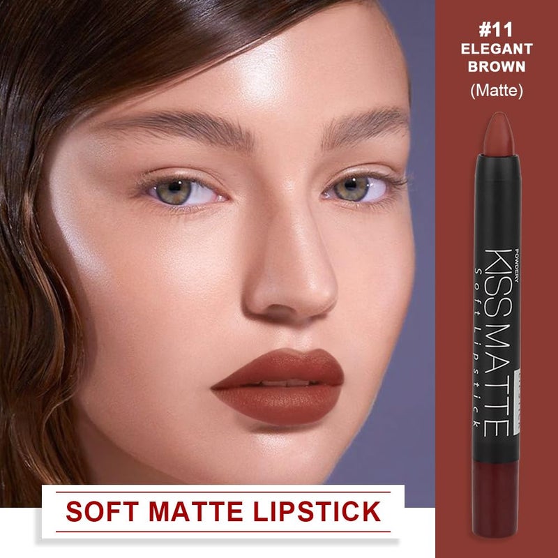 evpct 1Pcs Deep Dark Red Matte Lipstick and Lip Crayon Liner Pencil Pen Set for Women Lip Stain Long Lasting Waterproof labiales mate magicos 24 horas originales pintalabios permanente 24 horas 11 - Image 2