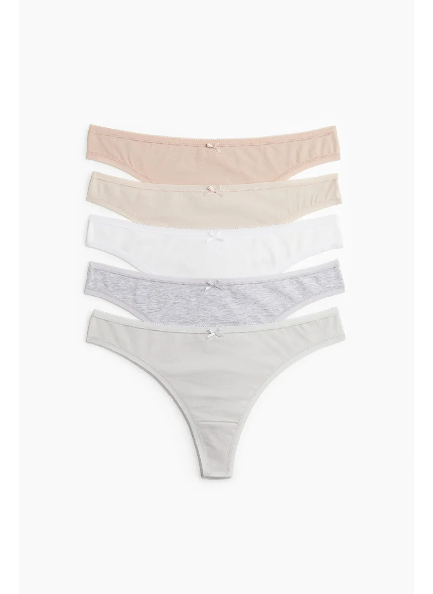 H&M 5-Pack Cotton Thong Briefs