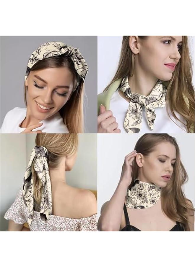 Arabest Scarf Silk Feeling Square Satin Head Hair Wrap 27.5 Inches Trendy Aesthetic Cute Decoration for Women Girls - Image 4