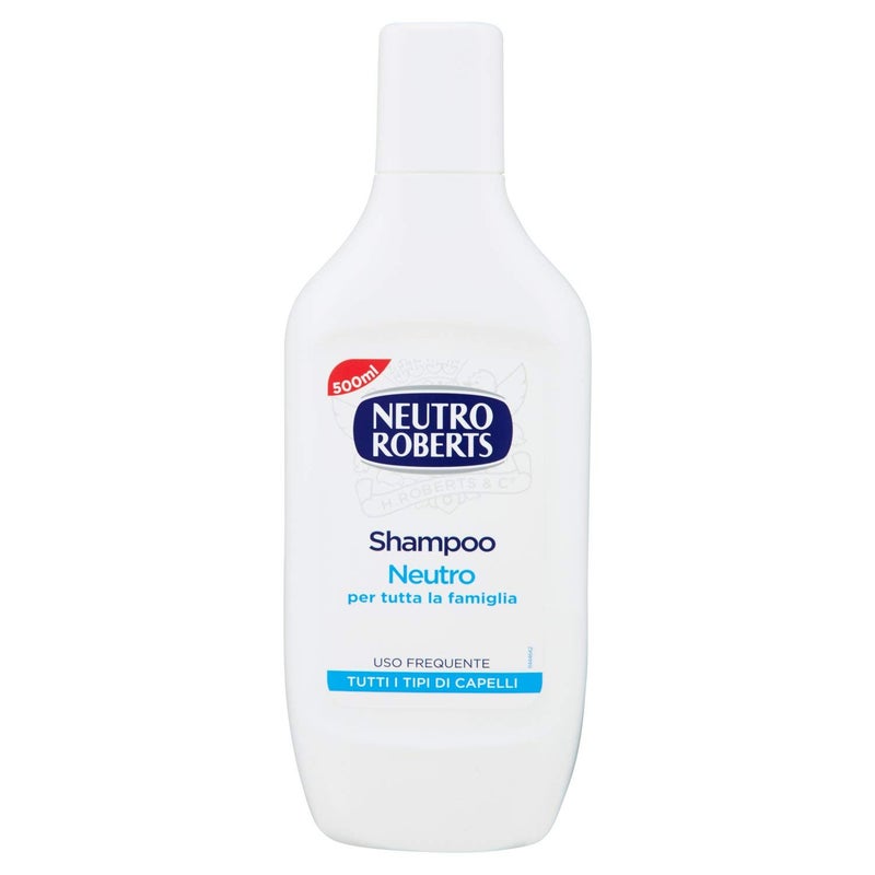 Neutro Roberts: Neutral Shampoo for the Whole Family - 17.6 Fluid Ounces (500mL) Bottle [ Italian Import ]