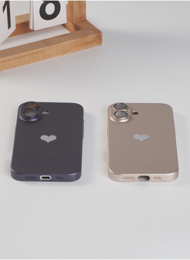 iPhone 16 Plus Case, Cute Love Phone Cases Cover with Camera Lens Protector